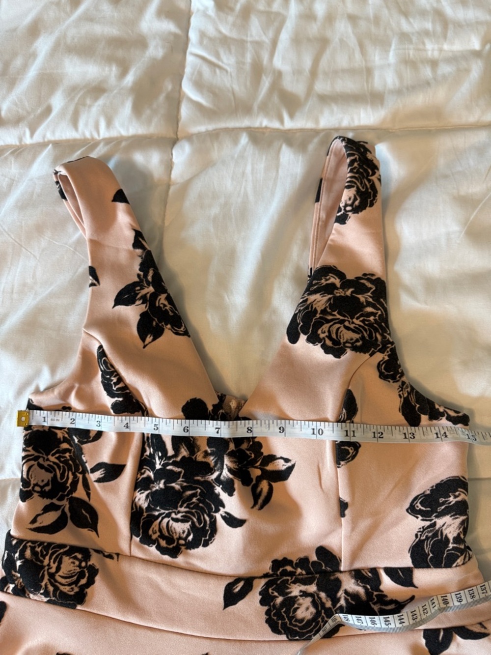 Trixxi Blush Pink Mini Dress with Black Floral Print - Picture 3 of 8